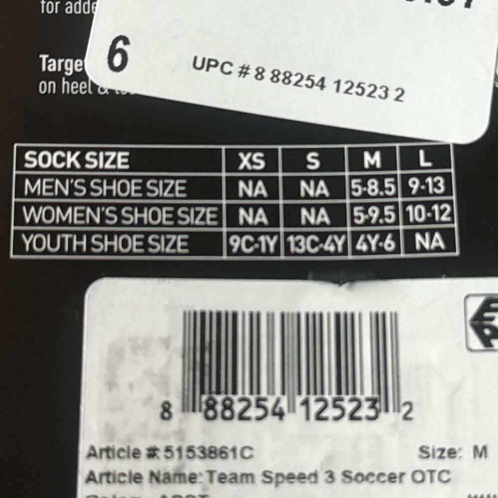 Adidas red and white soccer socks size medium - Picture 3 of 3